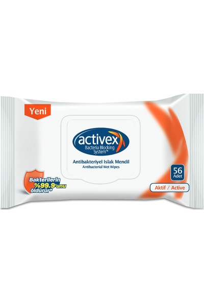 Activex Antibakteriyel Islak Mendil